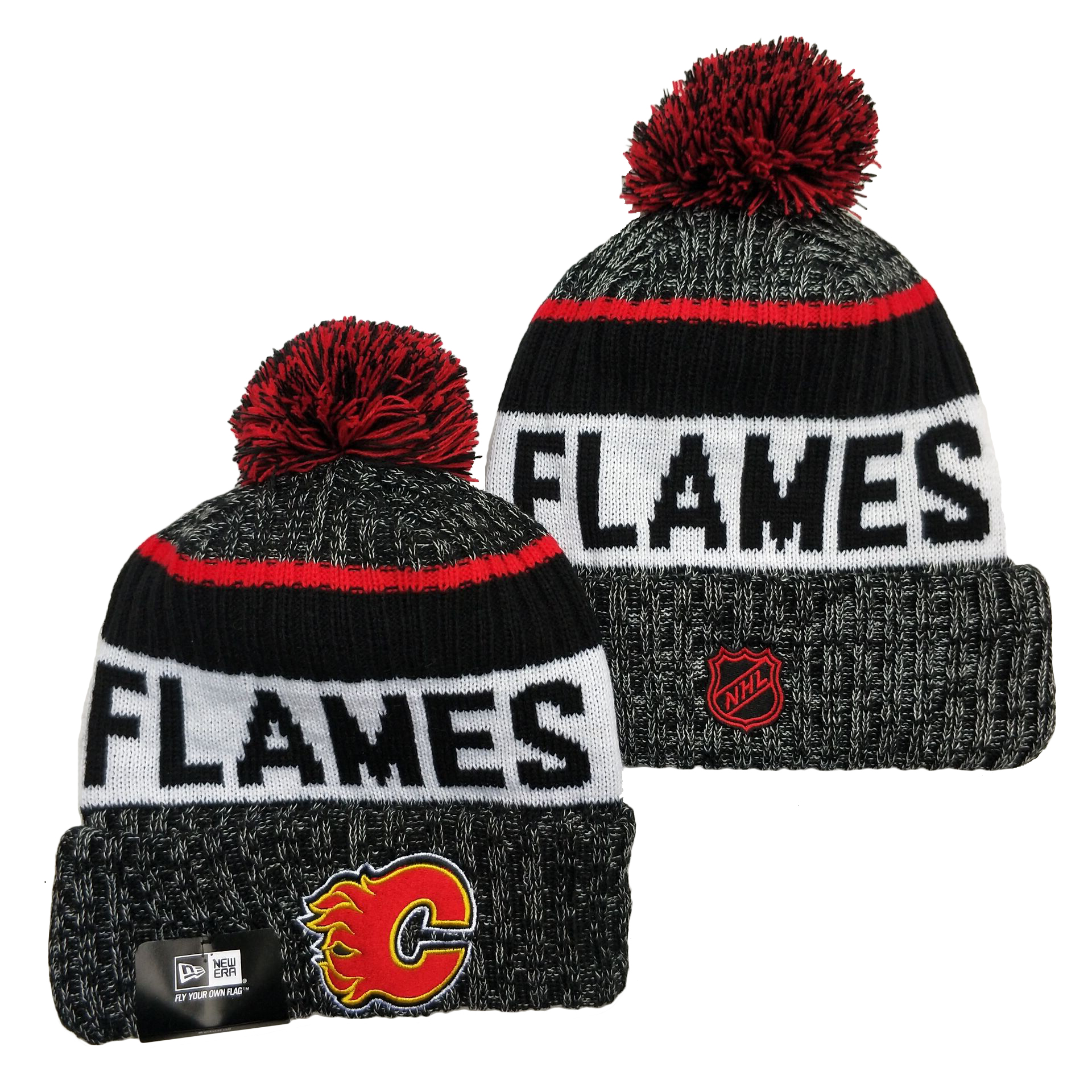 Calgary Flames Knit Hats 001